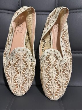 AGL Made In Italy Crochet Flats Size Womens 8
